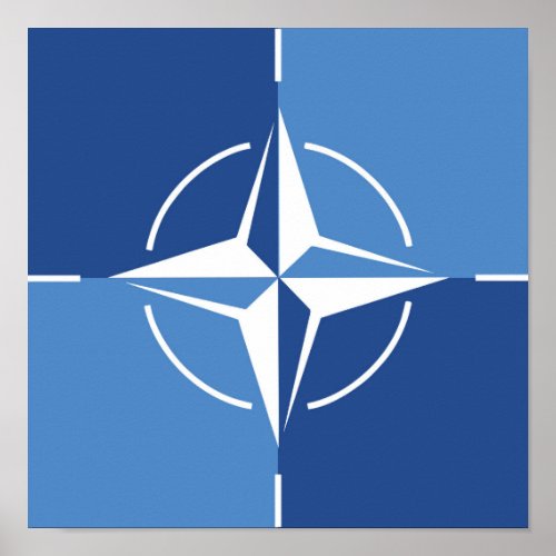 NATO ONAT flag symbol North Atlantic Treaty Organi Poster