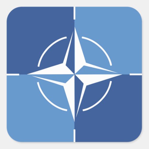 NATO ONAT flag symbol North Atlantic Treaty Organi Square Sticker