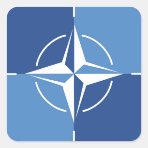 NATO ONAT flag symbol North Atlantic Treaty Organi Square Sticker