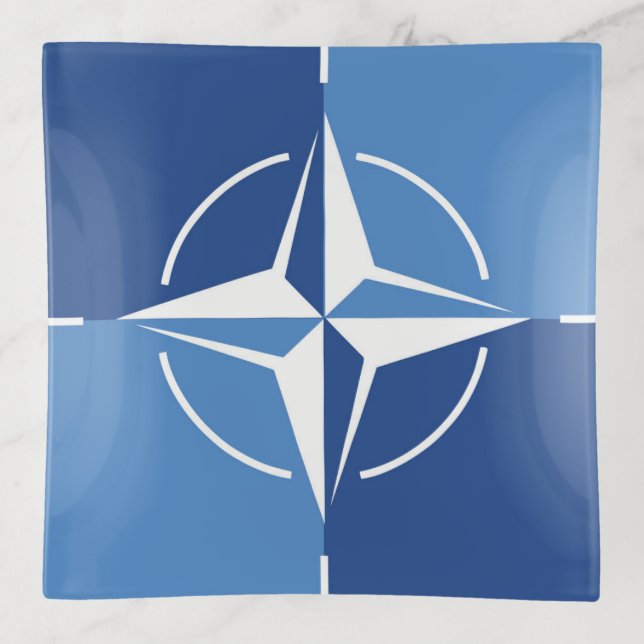 NATO ONAT flag symbol North Atlantic Treaty Organi Trinket Tray (Front)