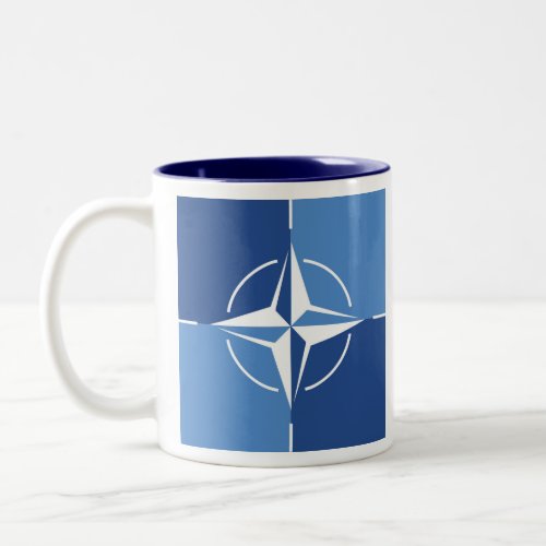 NATO ONAT flag symbol North Atlantic Treaty Organi Two_Tone Coffee Mug