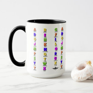 NATO Phonetic Alphabet, Colorful Mug