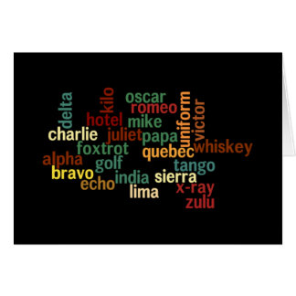 NATO Phonetic Alphabet (Dark Background) Cards