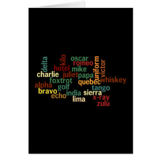 NATO Phonetic Alphabet (Dark Background) Cards
