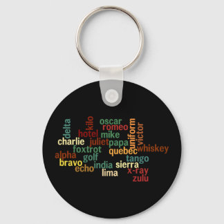 NATO Phonetic Alphabet (Dark Background) Keychain