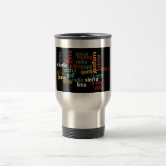 NATO Phonetic Alphabet (Dark Background) Travel Mug