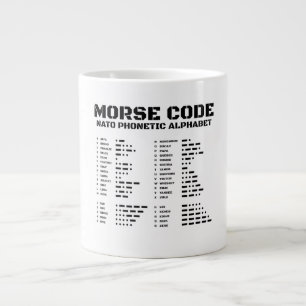 NATO Phonetic Alphabet, Morse Code, Aviation Giant Coffee Mug