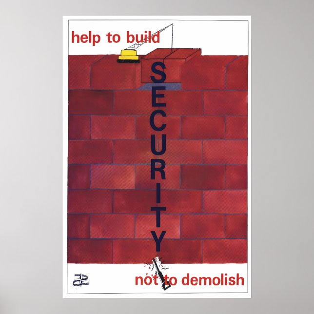 NATO Poster Help to Build SECURITY Political Decor (Front)
