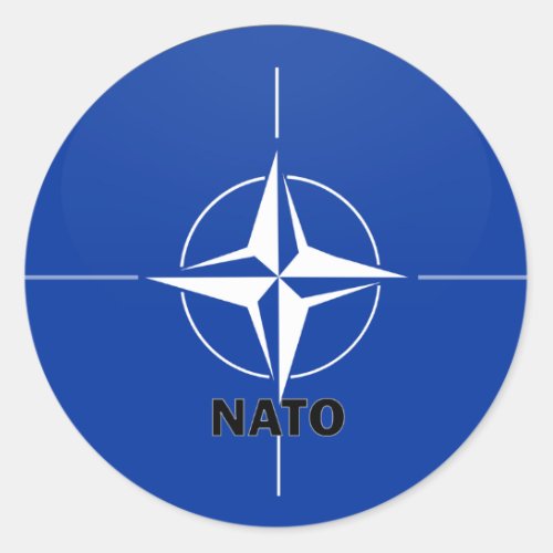 Nato Roundel quality Flag Classic Round Sticker