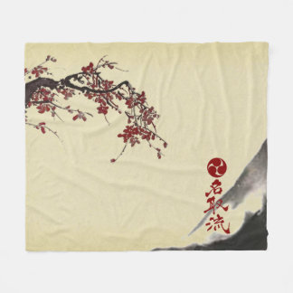 Natori-ryu Cherry Blossom & Mountain Fleece Blanket