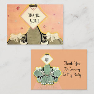 Natosha, The Elephant Speller Thank You Enclosure Card