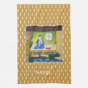 Natsu Japanese Summer season Art Kitchen Towel