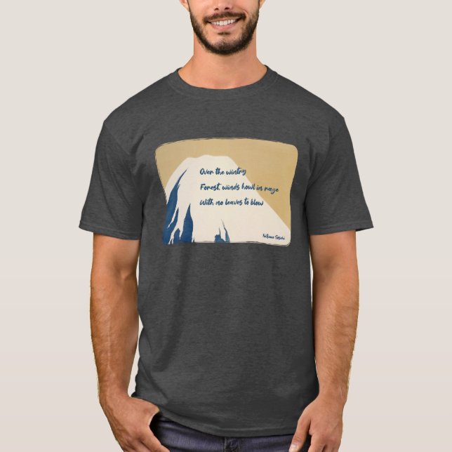 Natsume Soseki Haiku for National Haiku Poetry Day T-Shirt (Front)