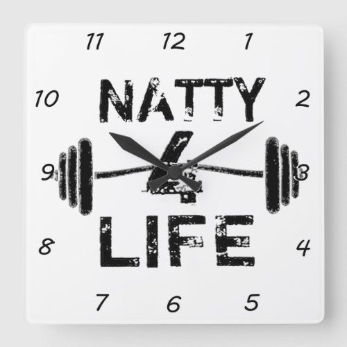 Natty 4 Life Square Wall Clock