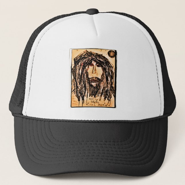 natty dread rides again trucker hat (Front)