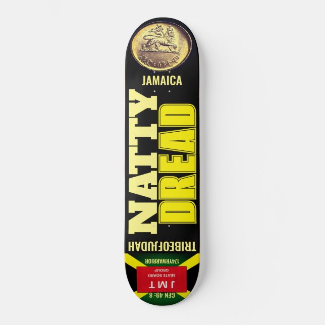 NATTY DREAD TRIBE OF JUDAH Skateboard (Front)