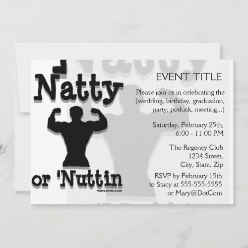 Natty or Nuttin Logo Wear Invitation