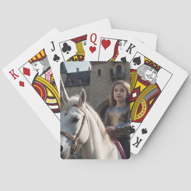 Natu Unicorn Playing Cards violet (Back)