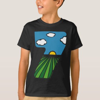 Natural 7 (crisp) T-shirt by DeluxeWear at Zazzle