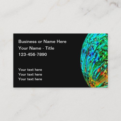 Natural Abalone Seashell Design  Business Card