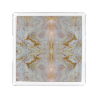 Natural Agate Stone, Authentic Colors and Design Acrylic Tray