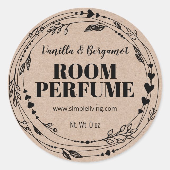 Natural Air Refresher Room Spray Labels (Front)