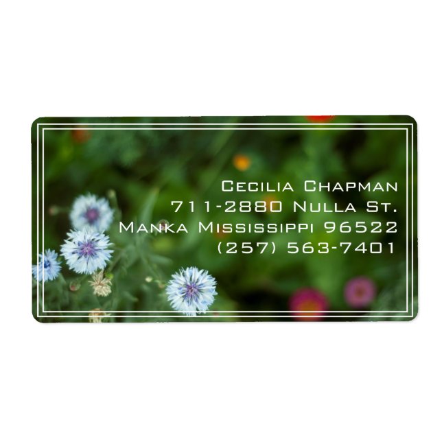 Natural and modern flowers minimalist photography label (Front)