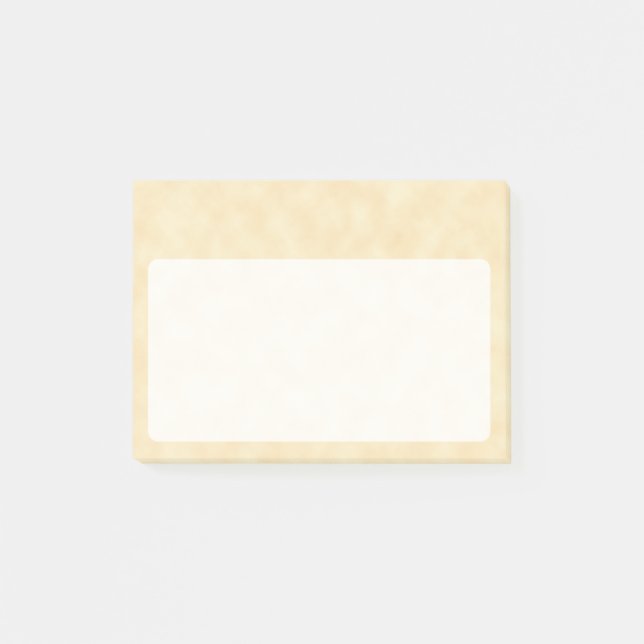 Natural Antique Parchment Paper Look Post-it Notes (Front)