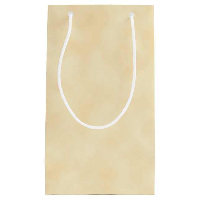 Natural Antique Parchment Paper Look Small Gift Bag (Front)