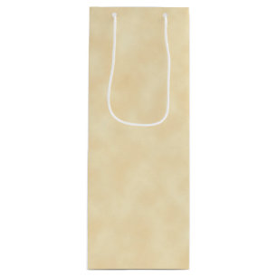 Natural Antique Parchment Paper Look Wine Gift Bag
