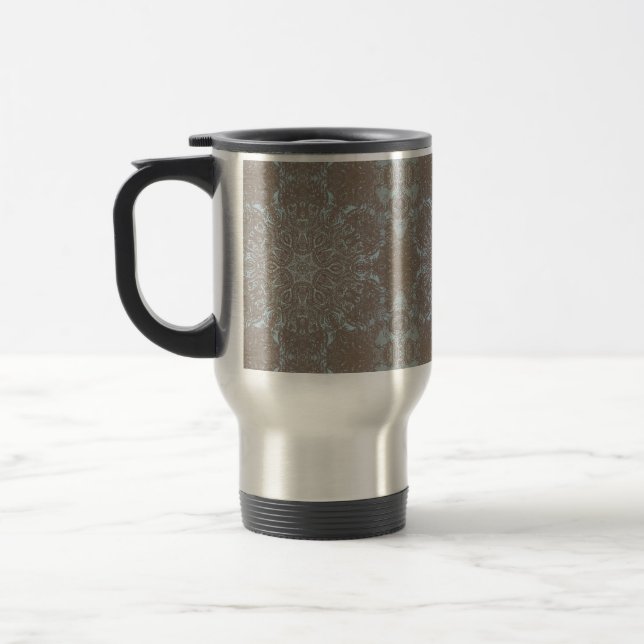 Natural Art Stone & Sand Travel Mug (Left)