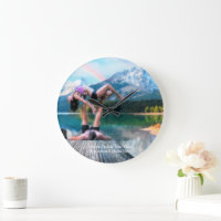 Natural Awakenings - Yoga Tranquil Scenery Large Clock