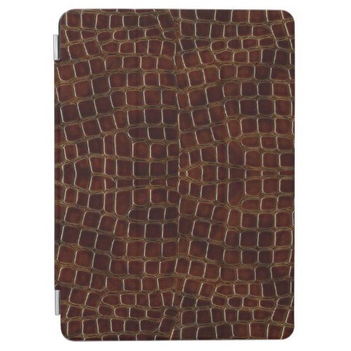 Natural background of lacquered brown crocodile le iPad air cover