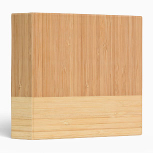 Natural Bamboo Border Wood Grain Look 3 Ring Binder