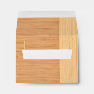Natural Bamboo Border Wood Grain Look Envelope