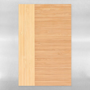 Natural Bamboo Border Wood Grain Look Magnetic Dry Erase Sheet
