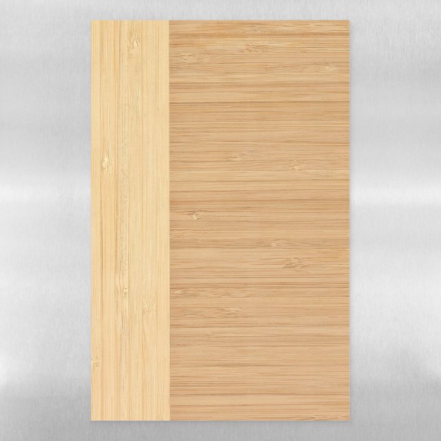 Natural Bamboo Border Wood Grain Look Magnetic Dry Erase Sheet (Vertical)