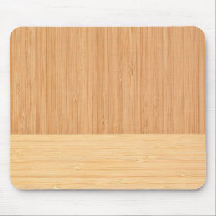 Natural Bamboo Border Wood Grain Look Mouse Pad
