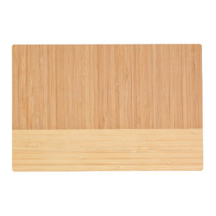 Natural Bamboo Border Wood Grain Look Placemat