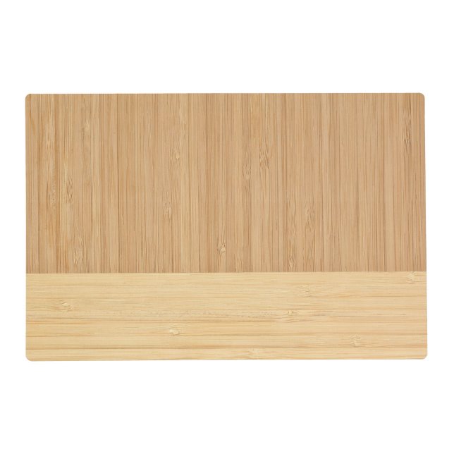 Natural Bamboo Border Wood Grain Look Placemat (Front)