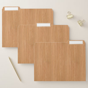 Natural Bamboo Wood Grain Look File Folder