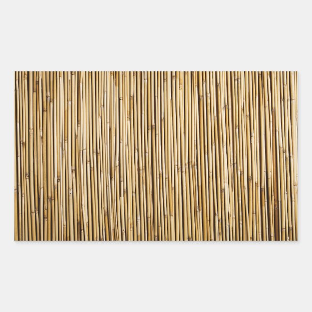 Natural Bamboo Zen Background Customized Template Rectangular Sticker (Front)