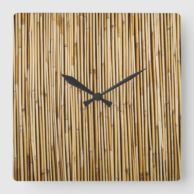 Natural Bamboo Zen Background Customized Template Square Wall Clock (Front)