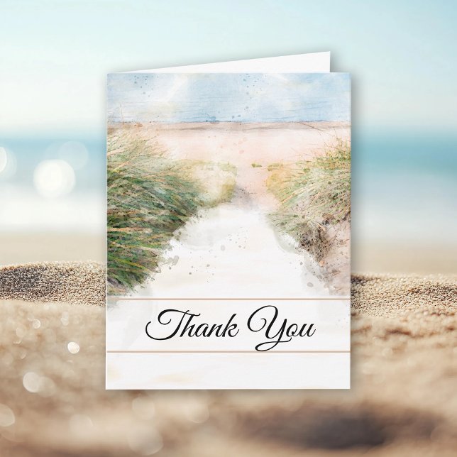 Natural Beach Watercolor Sympathy Thank You (Creator Uploaded)