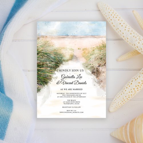 Natural Beach Wedding Invitation