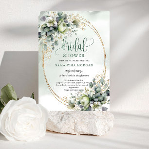 Natural Beauty Botanical Bridal Shower Invitation