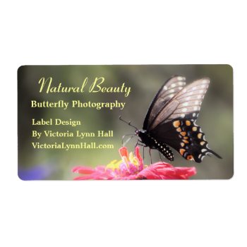 Natural Beauty Butterfly Label by time2see at Zazzle