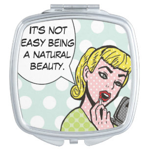 Natural Beauty Comic Book Compact Mirror