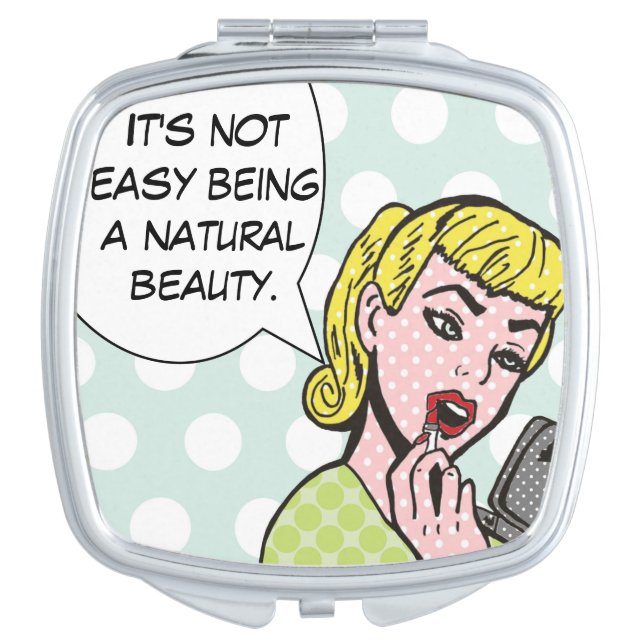 Natural Beauty Comic Book Compact Mirror (Front)