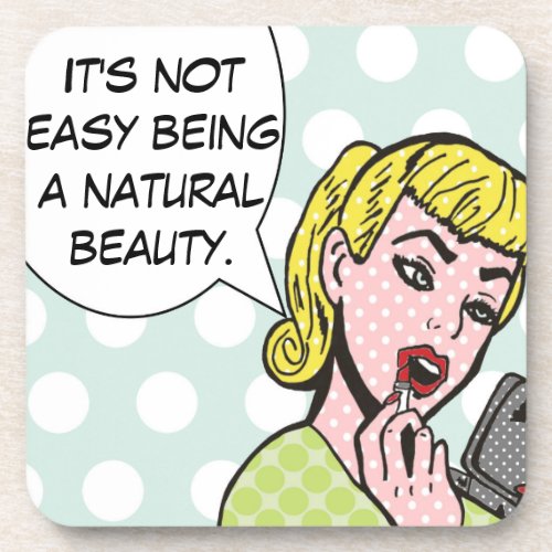 Natural Beauty Comic Book Cork Coasters